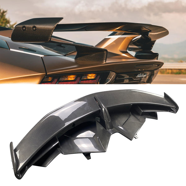 SVJ style full dry carbon fiber rear trunk spoiler wing for LP700 720 750