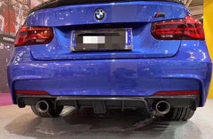MP style carbon fiber front lip side skirts rear diffuser spoiler for 3 series F30 F35