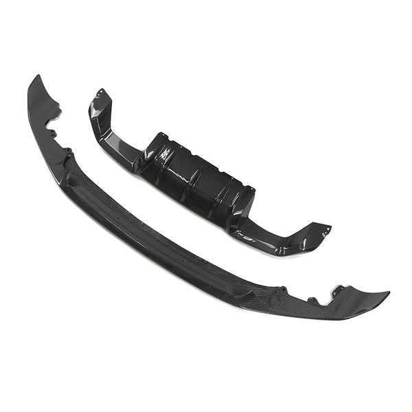 MP style for F87 M2C Carbon Fiber Front lip bumper splitter and Rear diffuser for  F87 M2