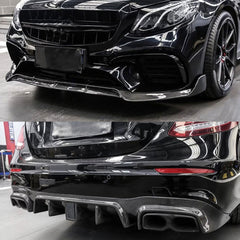 Carbon Fiber Front lip Rear Diffuser Spoiler Side Skirts for Benz E Class W213 E200 E300 E320 E63 AMG 2017-2019 Body Kits