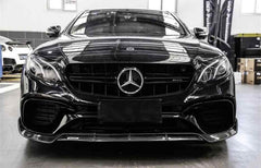 BS style  Carbon Fiber Front Bumper Lip Spoiler for Benz W213 E63 AMG 2017 - 2019