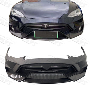 RPMtesla`S Supplier carbon fiber front bumper lip rear bumper lip side skirts spoiler for Tesla Model S