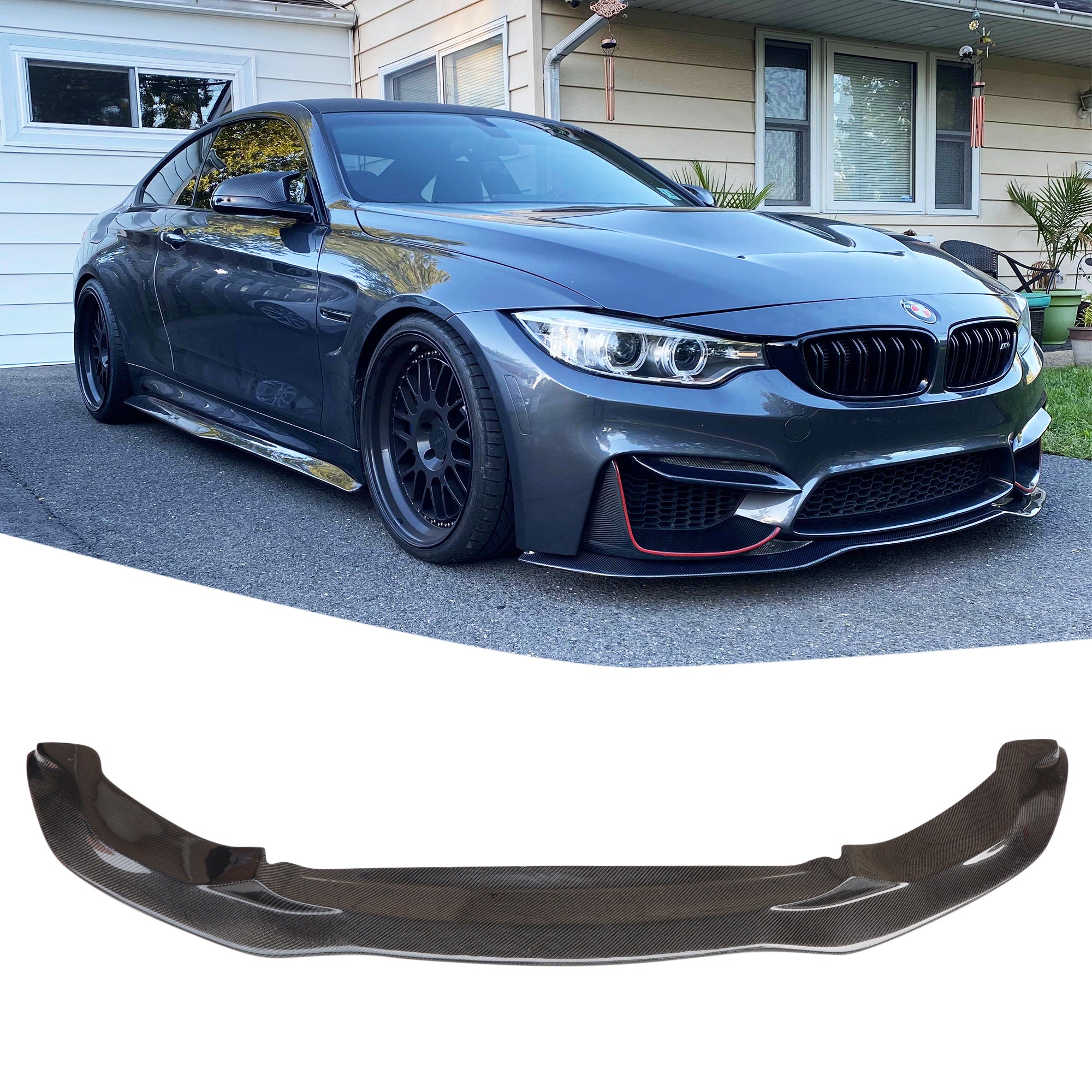 Dry carbon fiber PSM front lip for M4 F82 F80 M3 carbon splitter