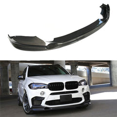 Carbon Fiber Front Bumper Lip Spoiler Splitter For X5M X6M F85 F86 3D Style Head Chin Shovel