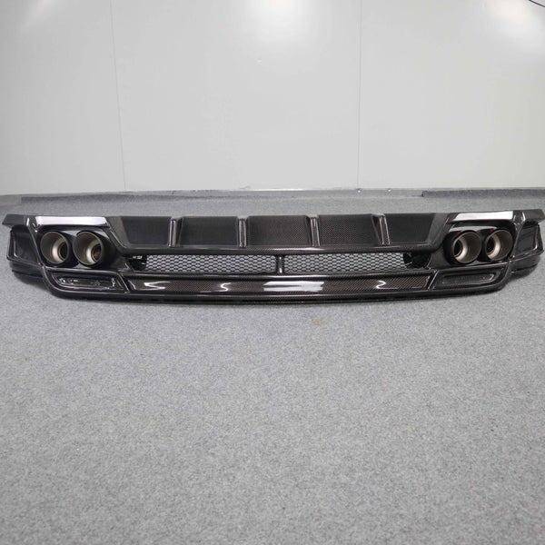 Carbon fiber rear diffuser for Jaguar E-pace rear bumper lip with tips