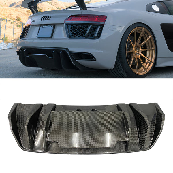 V carbon fiber rear diffuser R8 V10 2015-2018