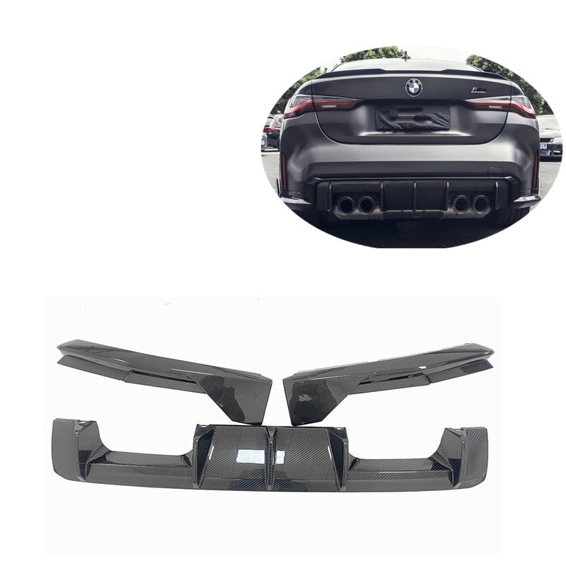 OEM style carbon fiber rear diffuser for G80 M3 G82 M4 rear bumper spl ...