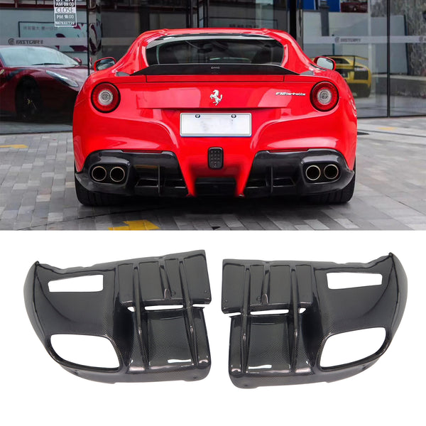 DMC style body kit carbon fiber front lip side skirts rear diffuser for F12