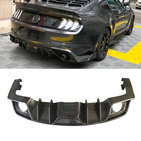 Carbon fiber rear diffuser for Ford Mustang 2015+