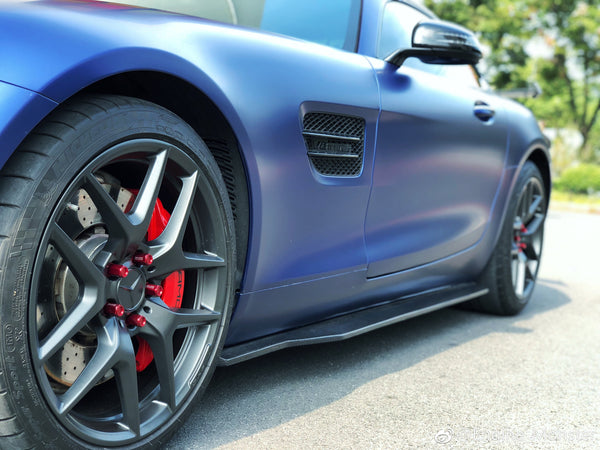 carbon fiber front lip side skirts rear diffuser spoiler for AMG GTS  RENNTECH