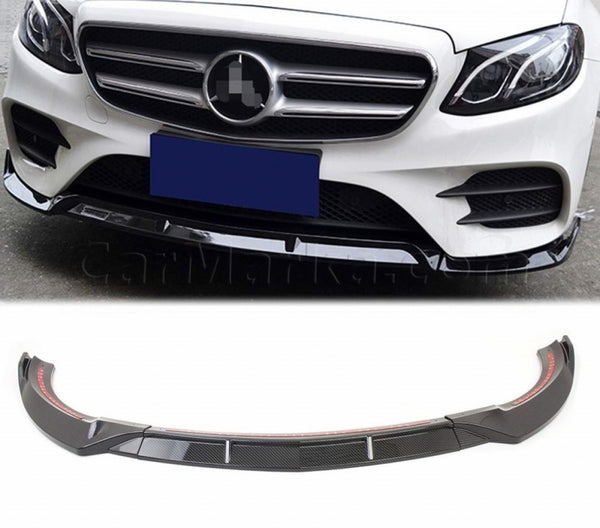BS style  Carbon Fiber Front Bumper Lip Spoiler for Benz W213 E63 AMG 2017 - 2019