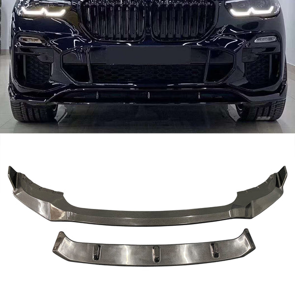 X5 G05 modified Black Samurai style carbon fiber front lip fit for BMW X5 G05