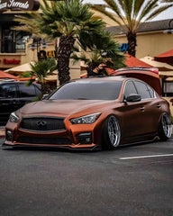 Carbon fiber front lip side skirts rear diffuser spolier for infiniti Q50 carbon kit