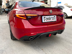 Carbon fiber rear diffuser for Romeo giulia with lamp rear lip