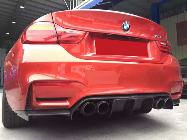 Carbon fiber bmw VT style car bumpers body kit rear diffuser 3 pcs for F82 M4 F80 M3