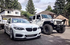 Front bumper 3D style carbon fiber front lip for 2 series F22