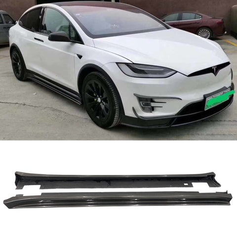 RZ style carbon fiber body kit side skirts for tesla model X