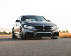 PSM style carbon fiber front lip diffuser side skirts, rear spoiler for F80 M3 F82 M4