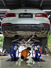 FD style carbon fiber rear bumper diffuser lip for 5 series G30 G38