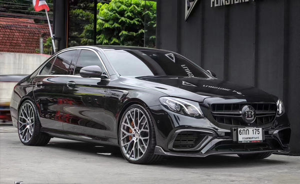 BS style  Carbon Fiber Front Bumper Lip Spoiler for Benz W213 E63 AMG 2017 - 2019