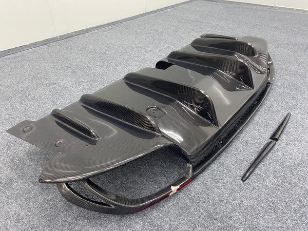 Quadrifoglio style carbon fiber body kit front lip for Romeo Giulia