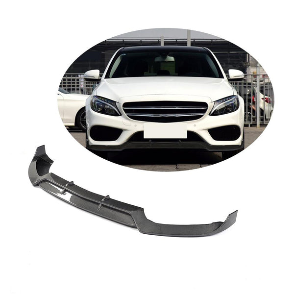 Carbon fiber Front Lip  Splitters For  W205 C205 C200 C300 C43 AMG 2014-2019
