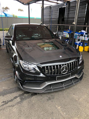 IMP style carbon fiber Transparent hood bonnet for W205 C-class sedan coupe 2 door 4 doors