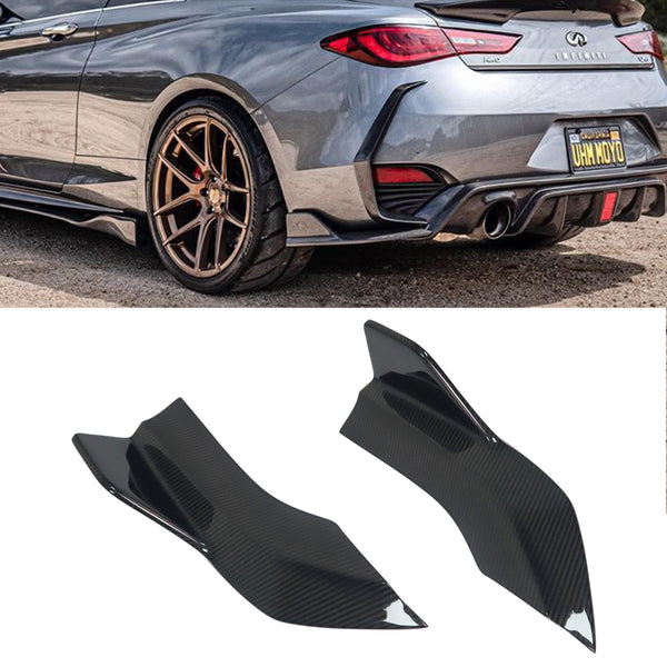 Q60 Carbon fiber rear bumper corners