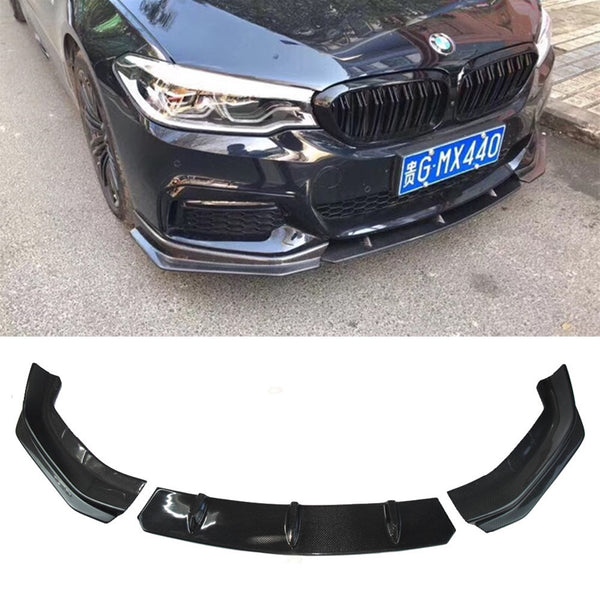 FD Style Carbon Fiber Front Lip Bumper 3 pcs Splitter for  5 Series G30 G38