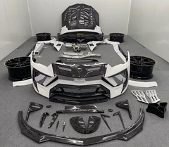 MSY style forged carbon fiber front bumper side skirts rear bumper wing hood for URUS