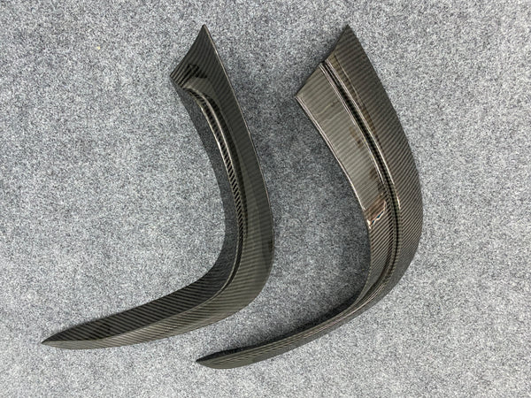Dry carbon fiber front bumper fins for W167 GLE350 GLE450