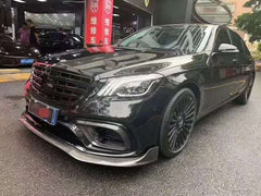 B Style Carbon Fiber Bumper Vents Front Lip Diffuser Body Kit For S Class W222 S63 S65 2018+