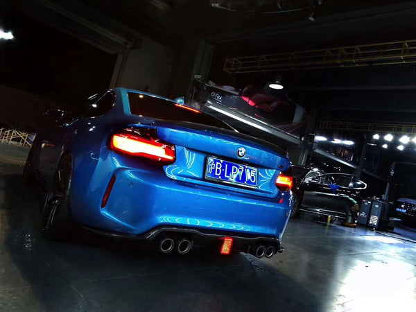 Carbon Fiber Rear Diffuser LED BMW 2 Series F87 M2 Coupe 2 Door 2016-18