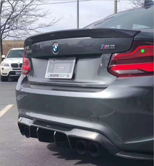 V Style carbon fiber rear bumper lip rear diffuser For F87 M2