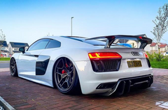 V style Carbon fiber rear wing spoiler for R8 V10 2017-2019