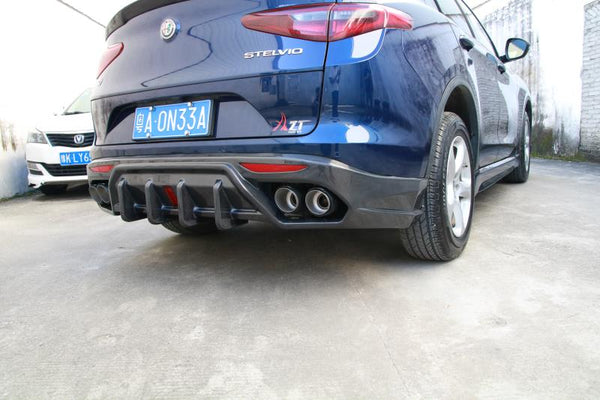 Carbon fiber car bumpers rear diffuser for Alfa Romeo Stelvio