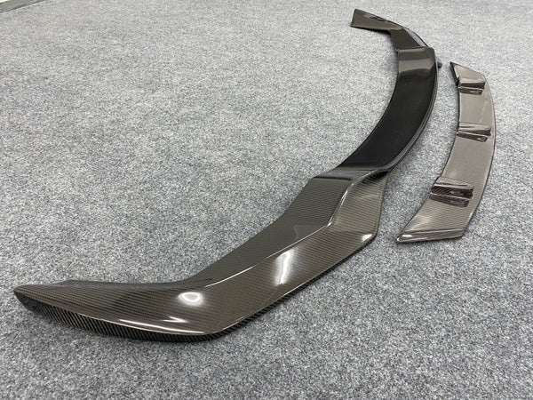 V style dry carbon fiber front lip for bmw F87 M2 M2C