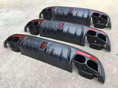 BS carbon fiber front lip rear diffuser for W205 c63 c43 c200 c250 coupe LED diffuser