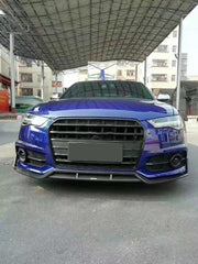 Carbon Fiber Front Bumper Lip Chin Splitter for  S6 A6 C7 SLINE Sedan 2016 - 2019