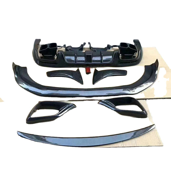 B Style Carbon Fiber Bumper Vents Front Lip Diffuser Body Kit For S Class W222 S63 S65 2018+