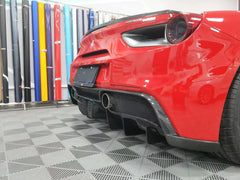 Carbon Fiber rear  Bumper diffuser trim  For Ferrari 488 GTB