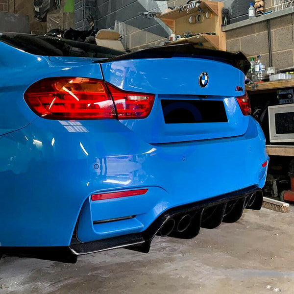 V style carbon fiber rear trunk wing spoiler for M6 F06 F12 F13