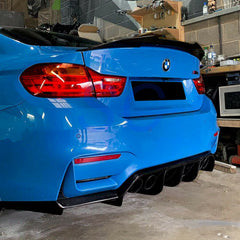 V style carbon fiber rear trunk wing spoiler for M6 F06 F12 F13
