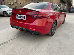 Carbon fiber rear diffuser for Romeo giulia with lamp rear lip