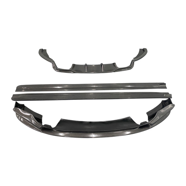 Carbon fiber car bumpers body kit 3D style front lip rear diffuser side skirts for X5M X6M F85 F86