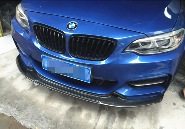 Front bumper 3D style carbon fiber front lip for 2 series F22