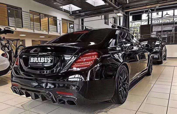 B Style Carbon Fiber Bumper Vents Front Lip Diffuser Body Kit For S Class W222 S63 S65 2018+