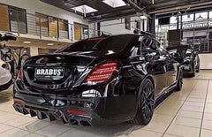 B Style Carbon Fiber Bumper Vents Front Lip Diffuser Body Kit For S Class W222 S63 S65 2018+