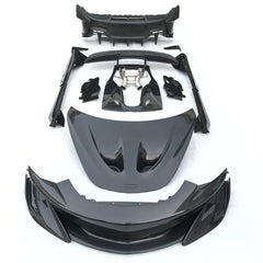 Mclaren 600LT style dry carbon fiber car bumpers body kit upgrade to 540C/570S