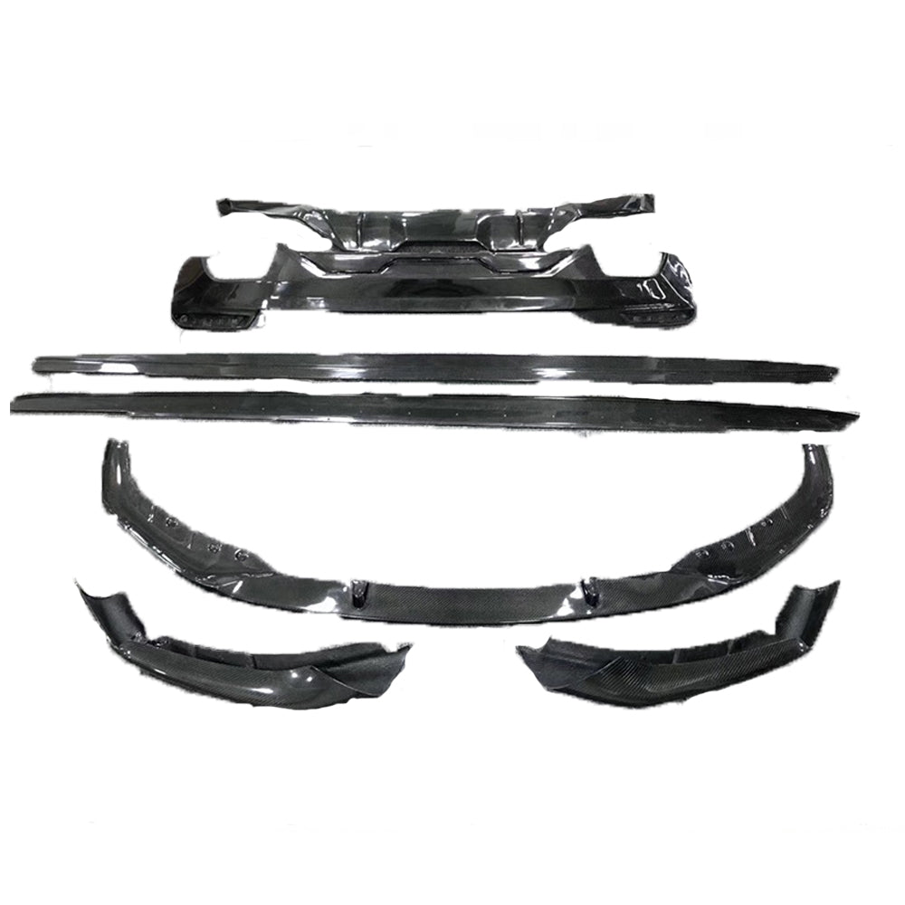 MP style Carbon Fiber Front  Lip  Rear Diffuser Side Skirts spoiler grille Body Kit for  5 Series G30 G38